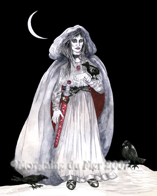 The Morrigan Lady of Ravens Celtic Triple Goddess of War Print Pagan Mythology Altar Art