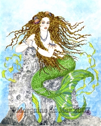 Mermaid Daydreaming Under the Sea Fine Art Print